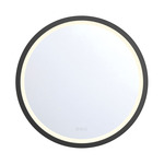 Artell Round LED Mirror - Brushed Black / Mirror