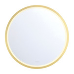 Artell Round LED Mirror - Brushed Gold / Mirror