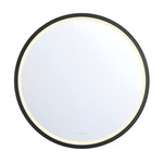 Artell Round LED Mirror - Brushed Black / Mirror