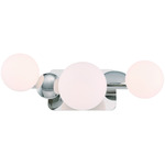 Vine Bathroom Vanity Light - Polished Nickel / Opal