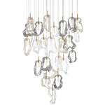 Norah Chandelier - Gold / Clear