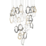 Norah Chandelier - Polished Nickel / Clear