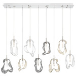 Norah Island Light - Polished Nickel / Clear