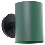Guadalupe Wall Sconce - Matte Black / Green