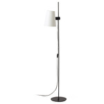 Lupe Floor Lamp - Matte Black / Beige