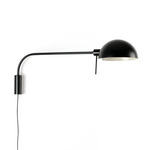 Dominica Plug In Swing Arm Wall Sconce - Matte Black / Matte Black