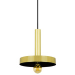 Whizz Pendant - Satin Gold / Black
