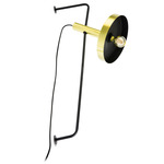 Whizz Plug In Wall Sconce - Black / Satin Gold / Black