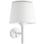 Savoy Wall Sconce - Matte White / White