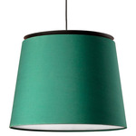 Savoy Pendant - Matte Black / Green