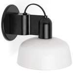 Tatawin Wall Sconce - Satin Black / Opal White