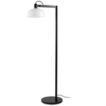 Tatawin Floor Lamp - Satin Black / Opal