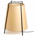 Akane Table Lamp - Matte Black / Beige