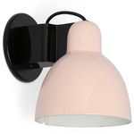 Venice Wall Sconce - Gloss Black / Pink