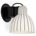Venice Wall Sconce - Gloss Black / White / Black