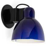 Venice Wall Sconce - Gloss Black / Blue