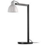 Venice Table Lamp - Satin Black / White / Black