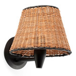 Sumba Wall Sconce - Black / Rattan