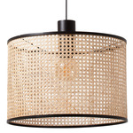 Mambo Pendant - Matte Black / Rattan