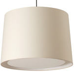Conga Pendant - Matte Black / Beige