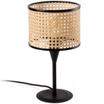 Mambo Table Lamp - Matte Black / Rattan