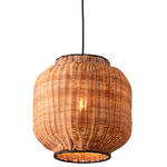Tupai Pendant - Black / Rattan