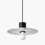 Confetti Pendant - Matte Black / White / Black