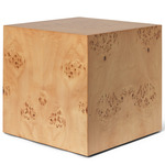 Burl Cube Side Table - Poplar Burl Veneer