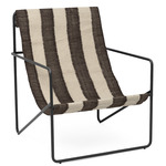 Desert Chocolate Stripe Lounge Chair - Black / Off-White Chocolate Stripes