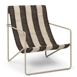 Desert Chocolate Stripe Lounge Chair - Cashmere / Off-White Chocolate Stripes