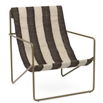 Desert Chocolate Stripe Lounge Chair - Olive / Off-White Chocolate Stripes