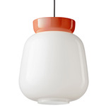 Deco Corcovado Pendant - Poke Orange / Milk White