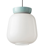 Deco Corcovado Pendant - Sky Blue / Milk White