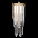 Arpeggio Curved Wall Sconce - Soft Gold Leaf / Clear