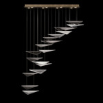 Volo Linear Multi Light Pendant - Soft Gold / Smoke Linear