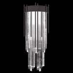Arpeggio Curved Wall Sconce - Midnight Steel / Clear