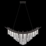 Arpeggio Curved Linear Pendant - Midnight Steel / Arpeggio Clear
