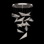 Volo Round Multi Light Pendant - Silver Leaf / Clear Linear