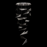 Volo Round Multi Light Pendant - Silver Leaf / Smoke Hammered