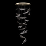Volo Round Multi Light Pendant - Soft Gold / Smoke Linear