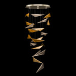 Volo Round Multi Light Pendant - Soft Gold / Amber Linear