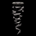 Volo Round Multi Light Pendant - Silver Leaf / Clear Linear