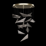 Volo Round Multi Light Pendant - Soft Gold / Smoke Linear