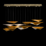 Volo Linear Multi Light Pendant - Soft Gold / Amber Linear