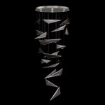 Volo Round Multi Light Pendant - Silver Leaf / Smoke Linear
