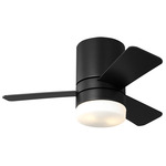 Era Small Hugger Ceiling Fan - Midnight Black / Midnight Black / American Walnut