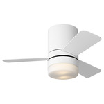 Era Small Hugger Ceiling Fan - Matte White / Matte White