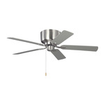 Linden Hugger Ceiling Fan - Brushed Steel / Brushed Steel / American Walnut
