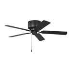 Linden Hugger Ceiling Fan - Midnight Black / Midnight Black / American Walnut