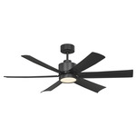 Flera Smart Ceiling Fan - Midnight Black / Midnight Black / Frosted
